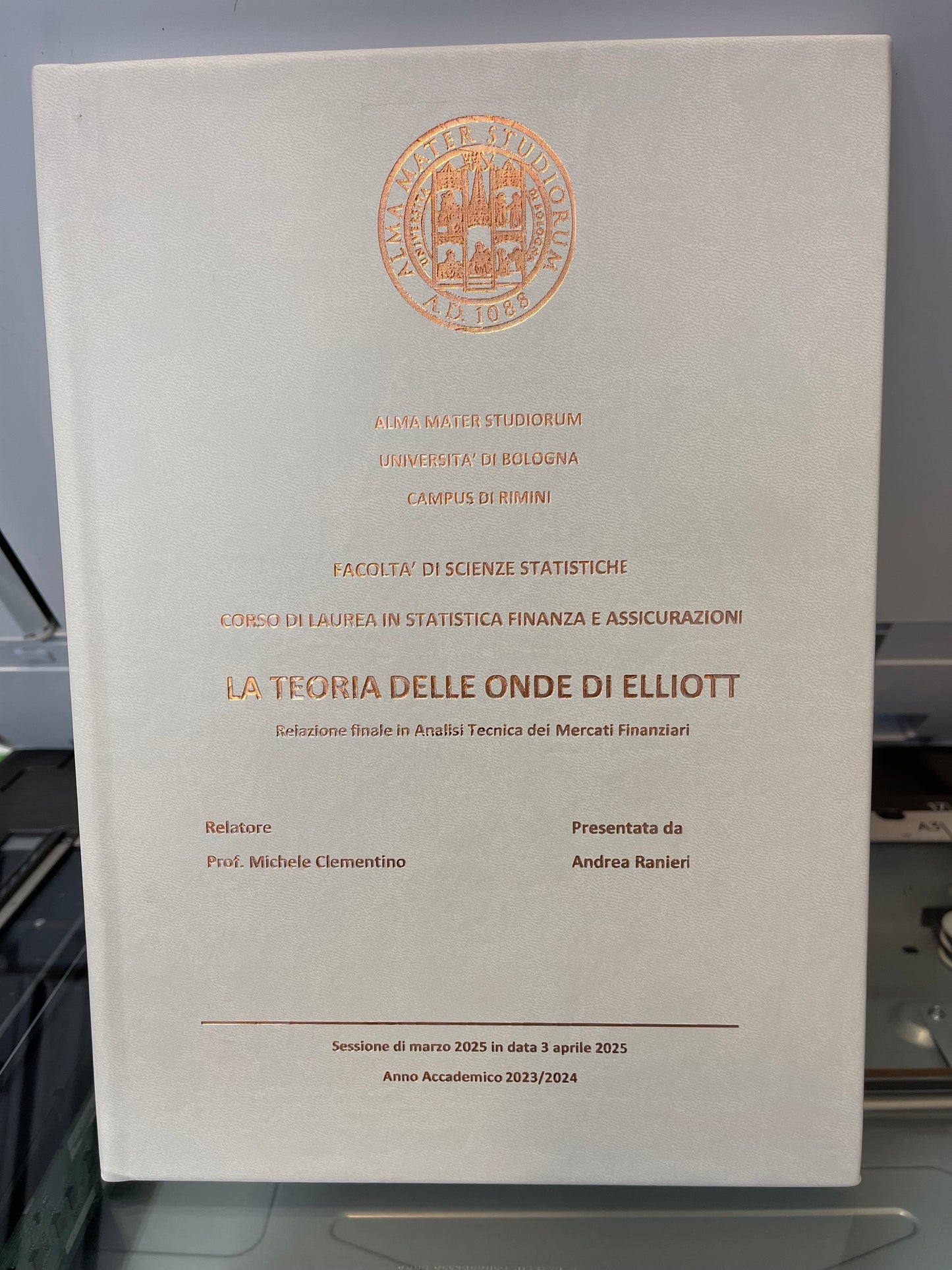 DIANA Copertina TESI "Soft" finitura liscia