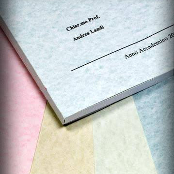 Stampa tesi copertina morbida brossura PERGAMENA - Carta Carbone