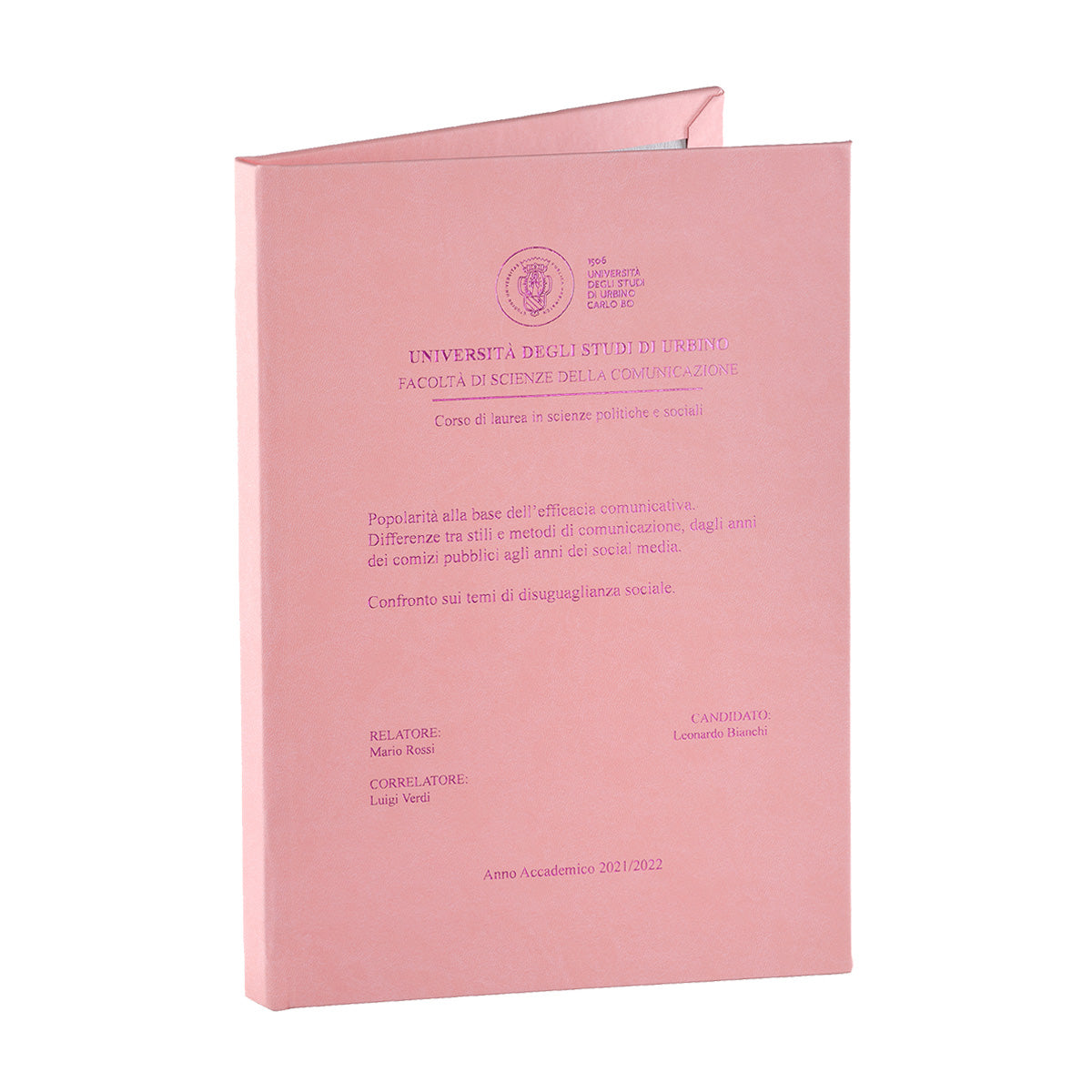 DIANA Copertina TESI "Soft" finitura liscia